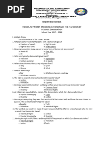 2nd Quarter Exam Trends With Answer