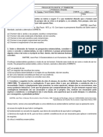 PROVA - 1º Ano - FILOSOFIA - 3ºTRIMESTRE 2021