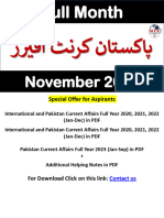 Pakistan Current Affairs November 2023 in PDF