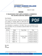 It Online Mock Test - HSC Board Exam Feb-Mar 2024