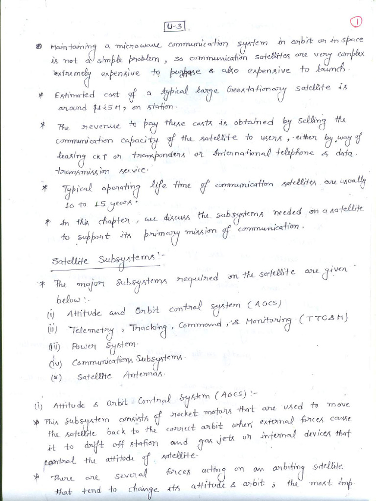 Satellite Communication Notes | PDF
