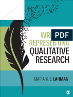 Writing and Representing Qualitative Research
