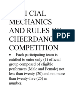 Official Mechanics and Rules of Cheerdance