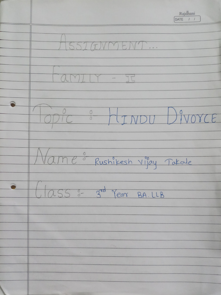 Family Law Assignment | PDF