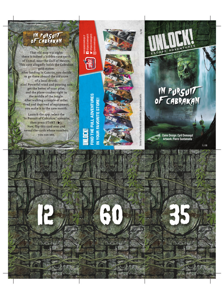 Unlock! Short 5 - In Pursuit Of Cabrakan – Gioco Di Carte Cooperativo Stile Escape Room