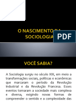 O Nascimento Da Sociologia