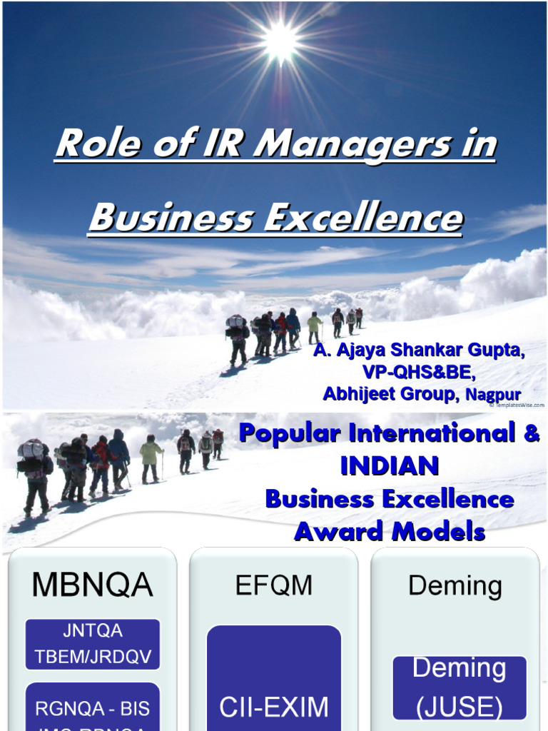IR Managers' Impact on Business Excellence | PDF | Empowerment | Leadership
