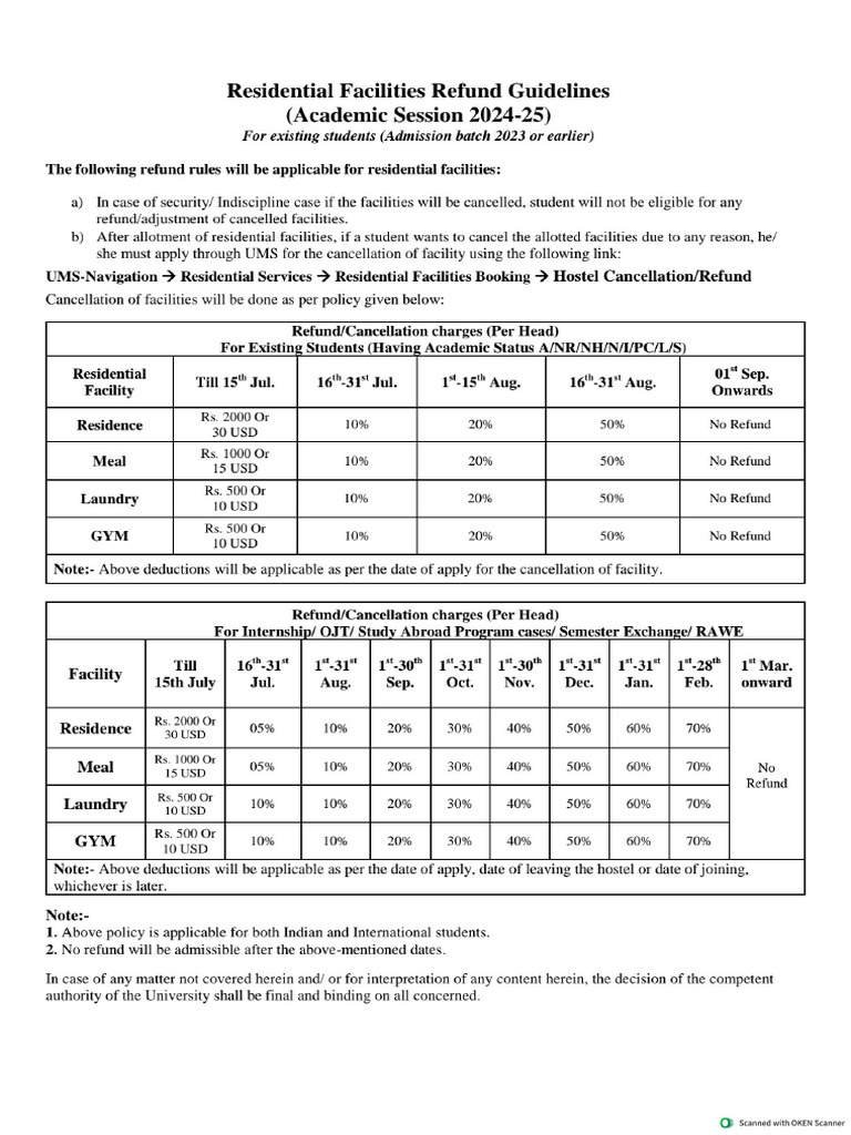 Refund Policy 20242025 PDF