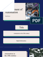 Modern Development of Automation