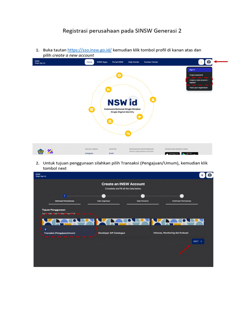 Registrasi Perusahaan di INSW Gen 2 | PDF