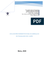 GUIA DE PROCEDIMENTOS PARA ELABORACAO DE TRABALHOS DE CAMPO (1)