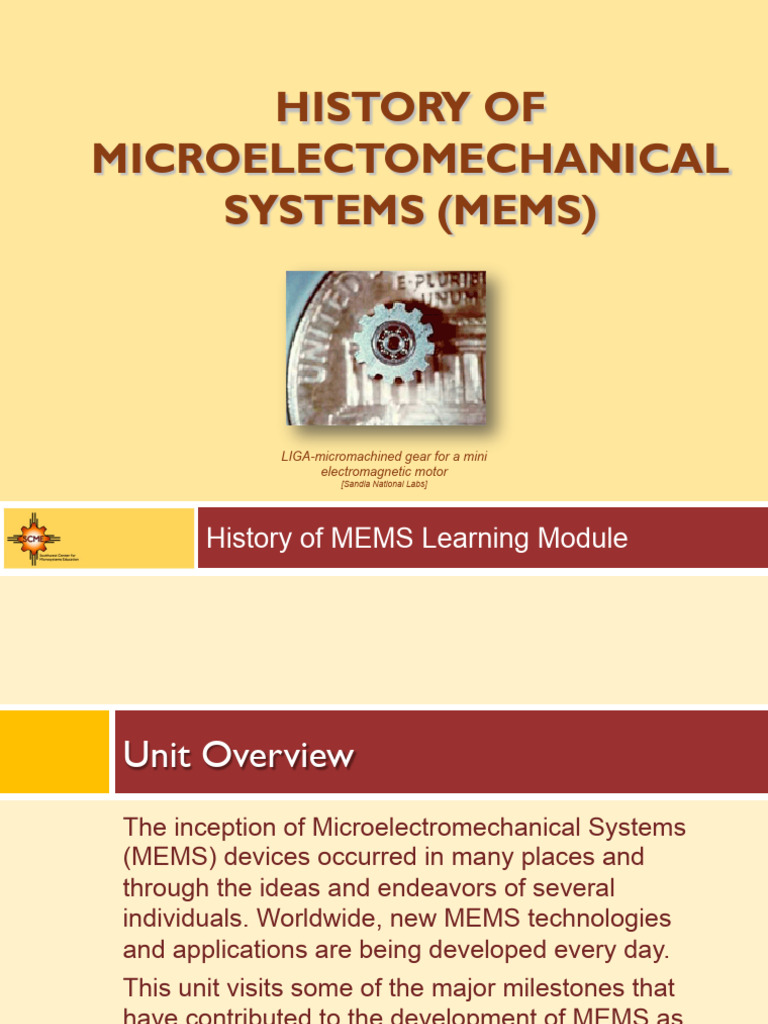 Milestones in MEMS Technology History | PDF | Integrated Circuit ...