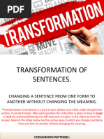 Slides of Transformation