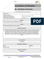 Programa Analitico-Atividades de Extensão