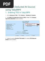 Tds (Tax Deducted at Source) Using Tallyerp9: 1. Enabling Tds in Tally - Erp9