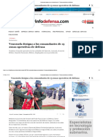 Venezuela Designa A Los Comandantes de 13 Zonas Operativas de Defensa