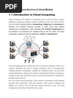 Cloud Services & Cloud Models 