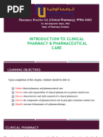 Introduction To Clinical Pharmacy - B Pharm