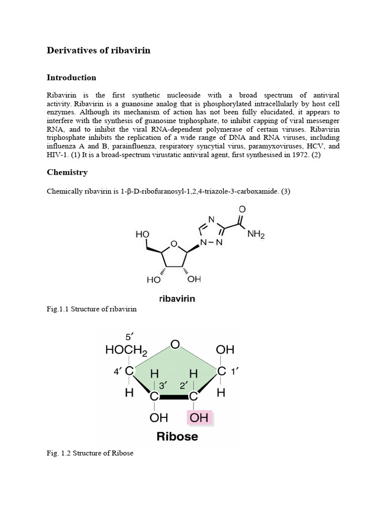Ribavirin Derivatives and Mechanisms | PDF | Nucleotides | Virus