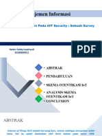 Manajemen Informasi: Skema Otentikasi Pada IOT Security: Sebuah Survey