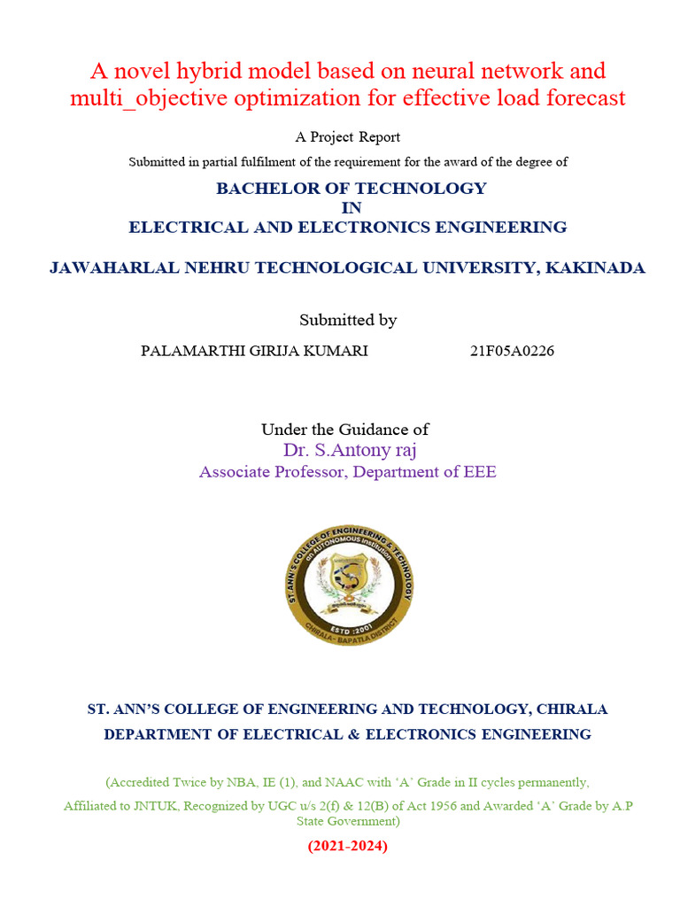 Hybrid Neural Network Load Forecasting | PDF | Forecasting | Electrical ...