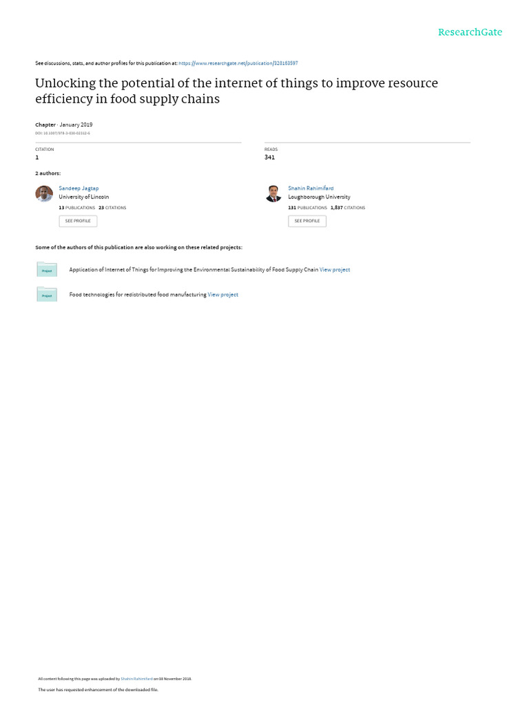 IoT Enhances Food Supply Efficiency | PDF | Internet Of Things ...