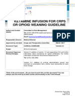 Ketamine Infusion For CRPS or Opioid Weaning Guideline