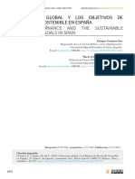 Gobernanza Global Y Los Objetivos de Desarrollo Sostenible en España Global Governance and The Sustainable Development Goals in Spain