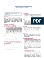 Elementos y Tipos de Comunicación para Quinto Grado de Secundaria