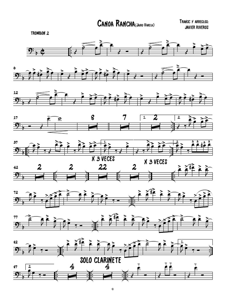 Canoa Rancha - Trombone 2 | PDF