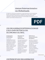 Os Organismos Internacionais e A Economia Globalizada