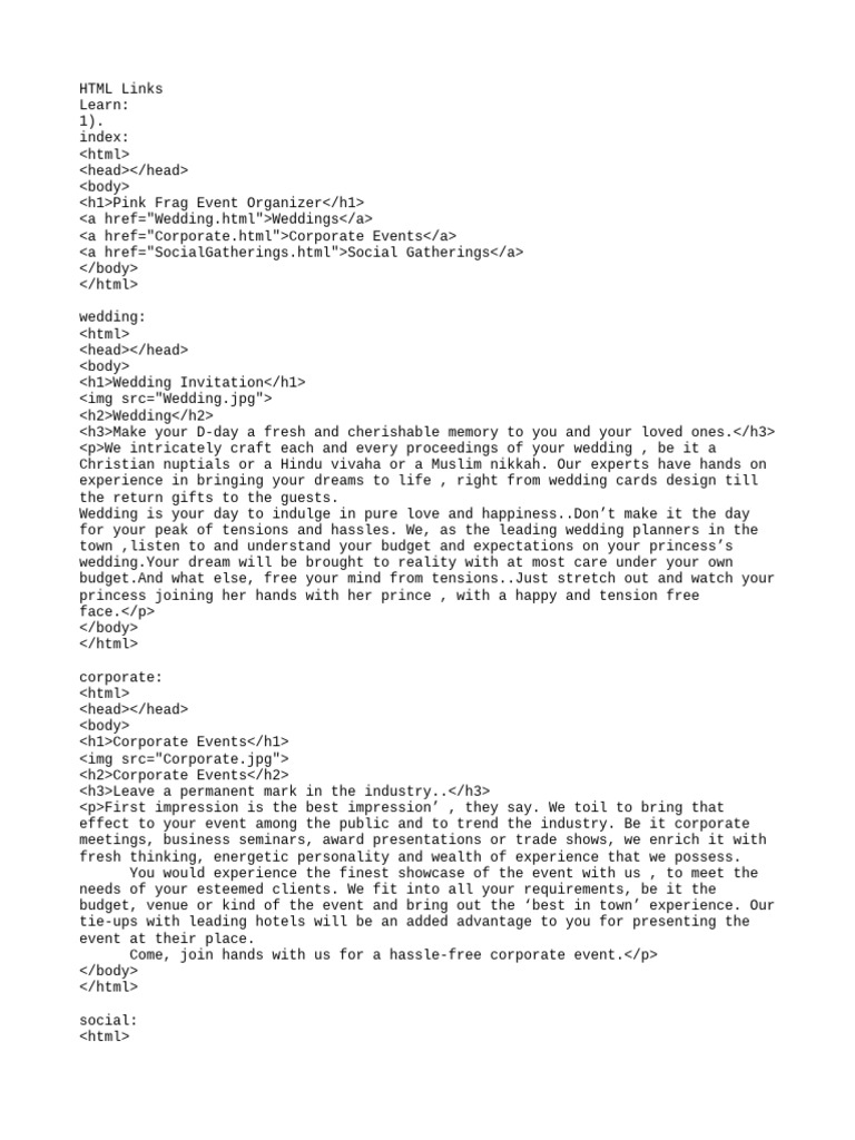 HTML Links | PDF | Entertainment