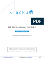 SSC CGL Tier L 26th July 2023 Shift-1