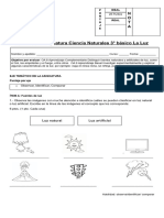 3° Evaluacion de La Luz