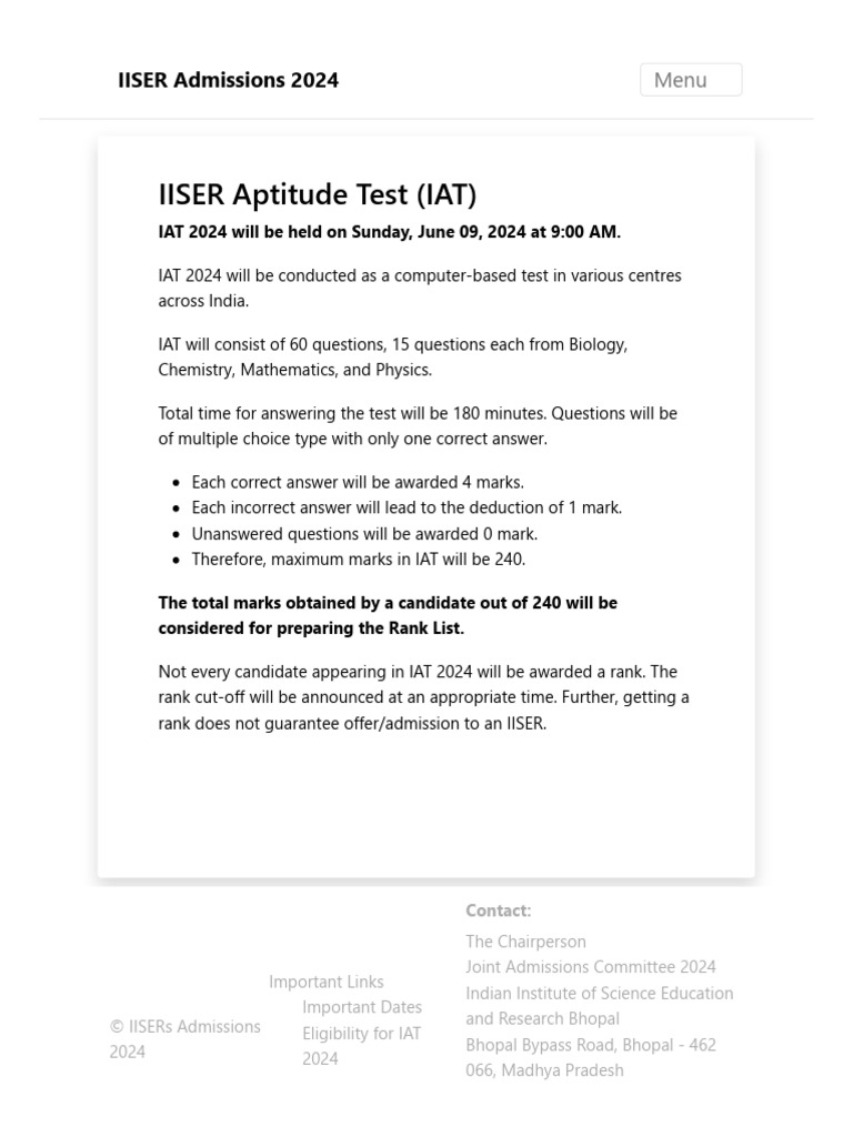When Is Iat Exam 2024 Jerry Tatiana
