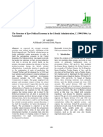 The Structure of Ijaw Political Economy in The Colonial Administration, C. 1900-1960s: An Assessment