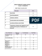 Class 12 Chem First Term Portion and QP Pattern