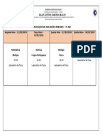 Reaplicação Das Avaliações Parciais 3º Ano