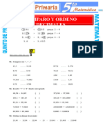 Comparando y Ordenando Decimales para Quinto de Primaria