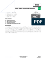 High Voltage Power Operational Amplifiers: Features