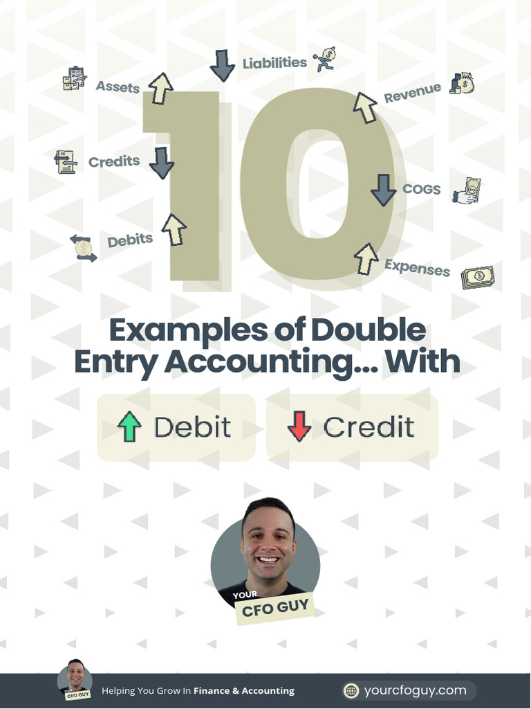 10 Examples of Double Entry Accounting 1683305482 | PDF | Debits And