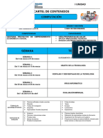 Cartel de Contenidos: Computación Primero de Secundaria