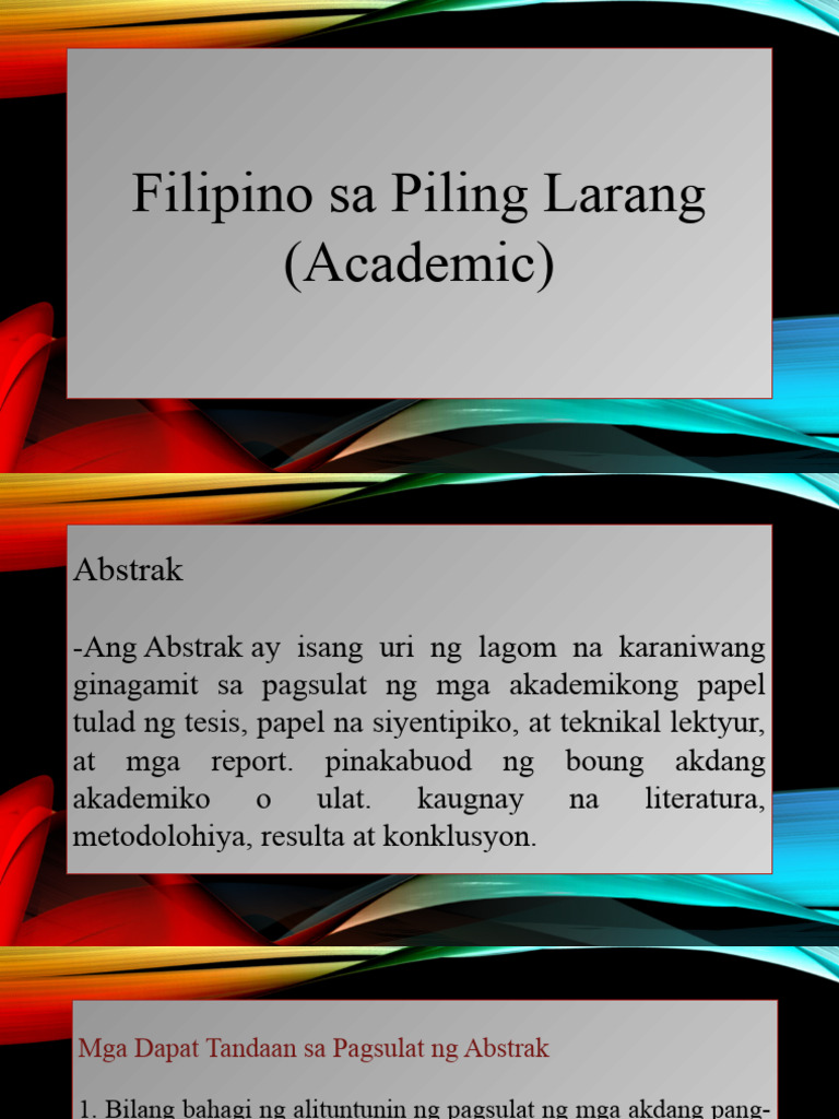 Filipino Sa Piling Larang | PDF
