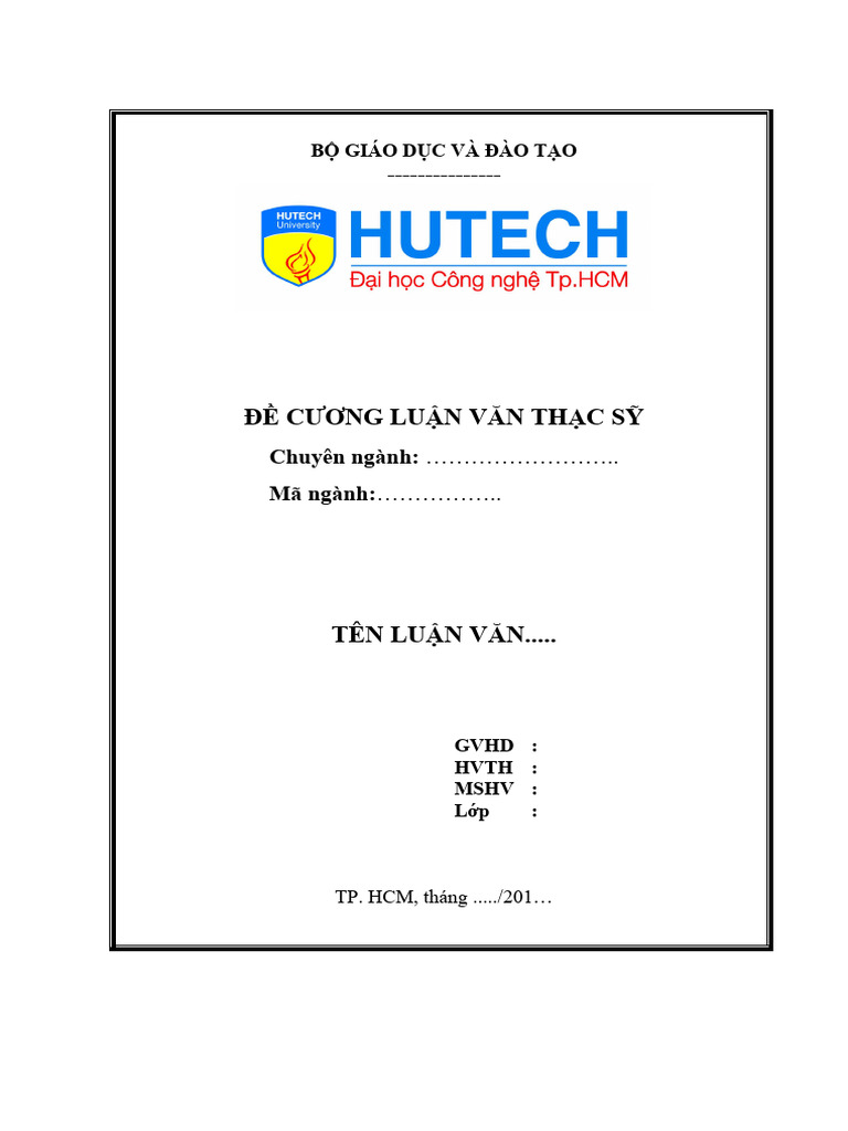 742908huong Dan Trinh Bay de Cuong Luan Van Thac Si Marketing | PDF