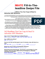The ULTIMATE Fill-In-The - Blanks Headline Swipe File