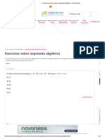 PDF - EXERCICIOS DE EXPRESSÃO ALGEBRICA 1