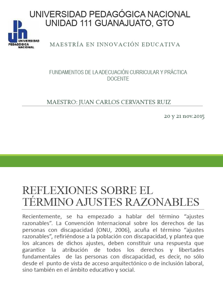 Ajustes Razonables en Educación Inclusiva | PDF | Plan de estudios ...