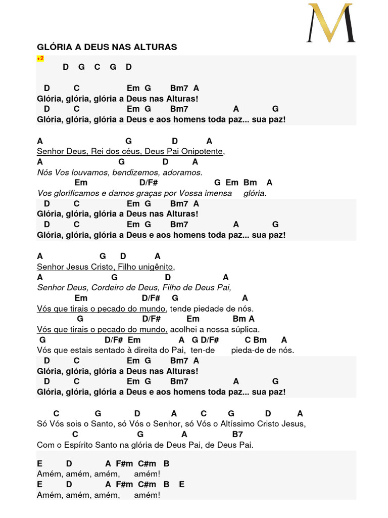 Letra do Hino 