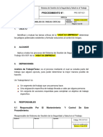 PRC-SST-021 Procedimiento Analisis de Tareas Criticas