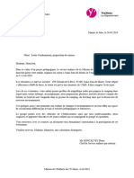 Lettre Type Parents Sejour Octobre 2023